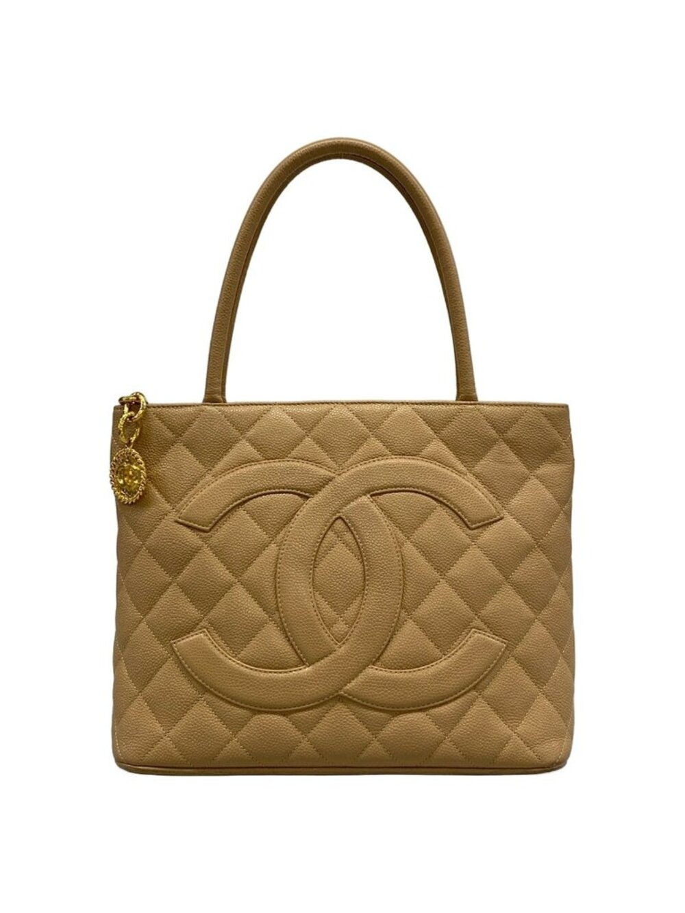 Chanel Tote Reissue Beige Gold CC Logo